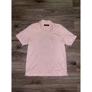 Tommy Bahama Polo Shirt Mens Large Pink Pima Cotton Blend Performance Golf Soft